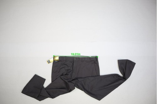 Haggar Men's Iron-Free Premium Khaki Classic Fit Flat Front Pant Dark Grey 38x32 - Picture 6 of 15