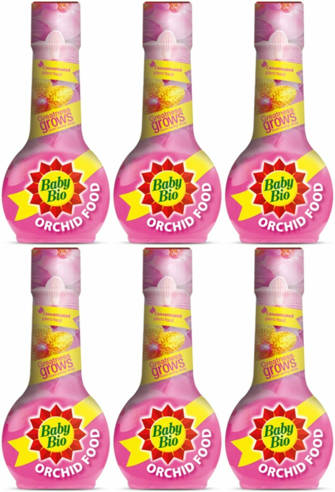 6x Baby Bio Orchid House Plant Concentrated Food Feed Fertiliser 175ml