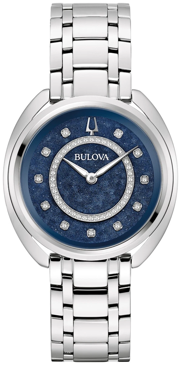 Bulova Duality Women s Quartz Diamond Accent Silver Watch 34MM