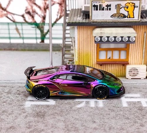 King 1:64 Purple LP610 Huracan LBWK Racing Sports Model Diecast Metal Car - Picture 3 of 20