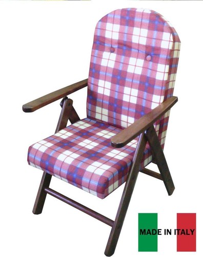 POLTRONA SDRAIO LEGNO AMALFI FAGGIO 4 POSIZIONI BLU MARRONE VERDE BORDO' 6 2025 - Foto 4 di 5