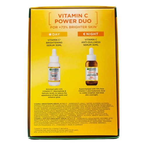 Garnier Power Duo Vitamin C Serums – Brightening Day Serum & Anti-Dullness Night - Picture 2 of 4