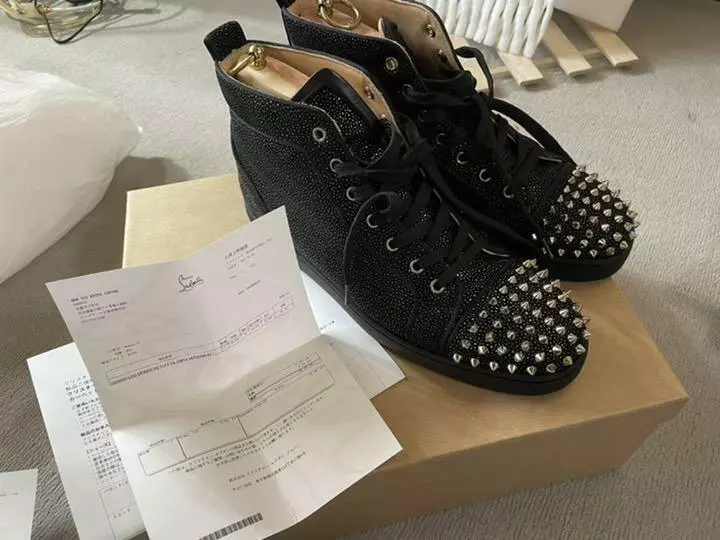 Louis Spikes Sneakers in Black - Christian Louboutin