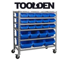 Sealey TPS22 Mobile Bin Storage System 22 Bins