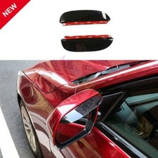 For Cadillac CT4 2020-2022 Gloss Black Rear View Mirror Sun Rain Guard 2PCS Fit