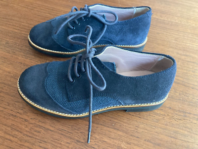 Geppetto's Blue handmade laced wingtip style boys 12 dress shoe | eBay