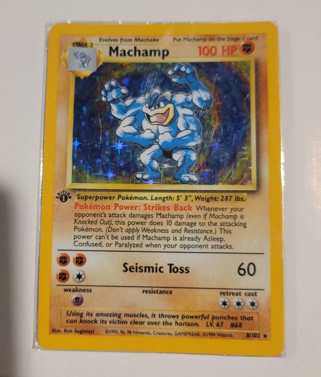 machamp holographic card value Pokémon TCG Rare 1st Edition Holographic Machamp - Mint Condition Sealed!