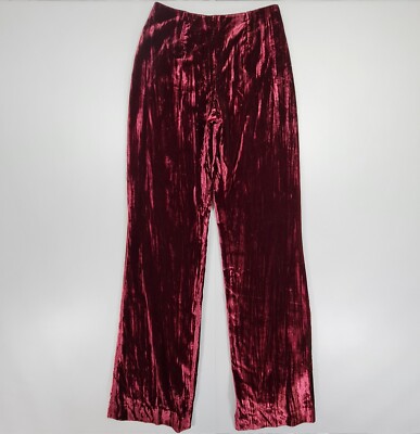 Chiara Boni Damen Hose Burgunderrot 42 Velourhose