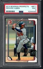 OZZIE ALBIES ROOKIE 2015 Bowman Prospects #BP71 Graded PSA 9 MINT Braves