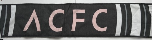 Angel City FC ACFC Stripe Wordmark Woven Scarf Pink Grey Ruffneck - Picture 4 of 4