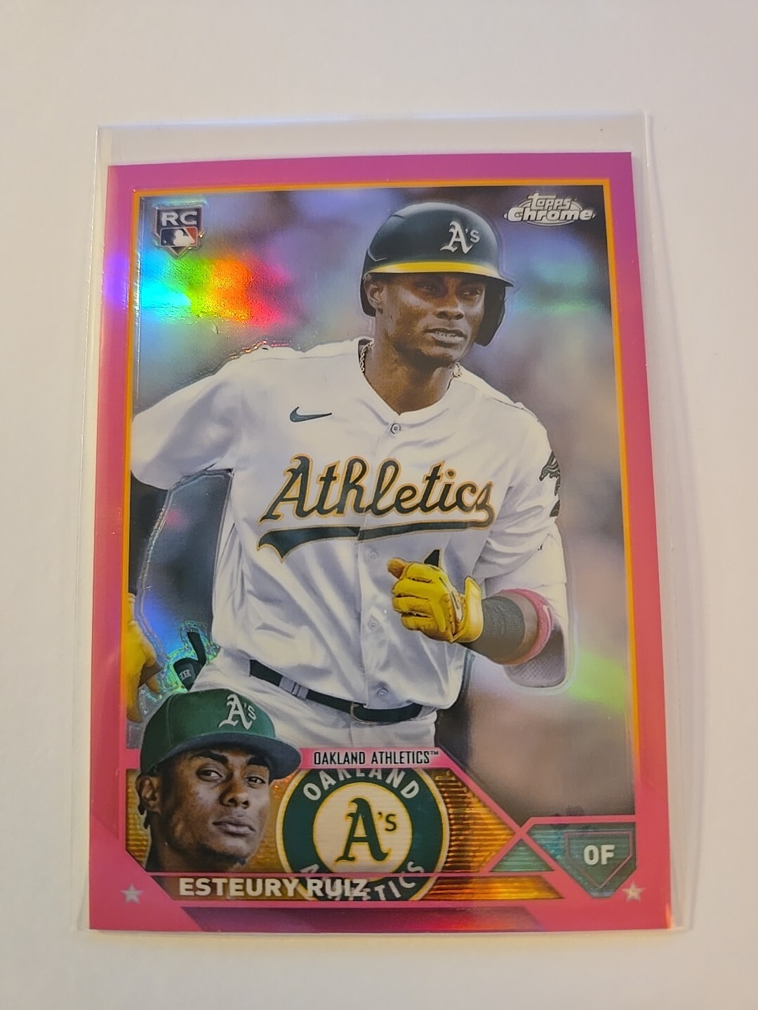 2023 Topps Chrome Esteury Ruiz (RC) Pink Refractor #99