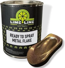 LiME LiNE Bronze Metal Flake Ready to Spray Automotive Basecoat - 1 Pint