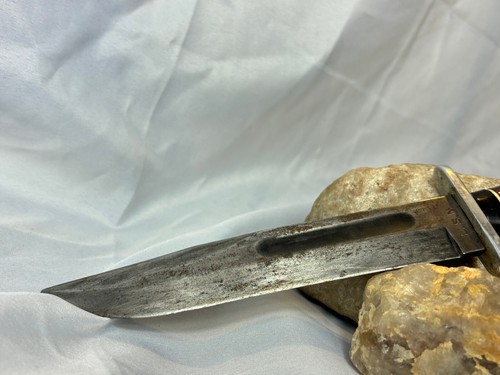 Vtg Camillus USN NY Fighting Knife Stacked Lucite Handle Military Fixed Blade - Picture 13 of 15