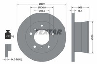 2X Textar 92137603 Bremsscheibe FüR MERCEDES-BENZ Puch VW