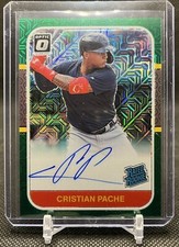 2021 Donruss Optic CRISTIAN PACHE Autograph Rated Rookie Green 1987 Design /99