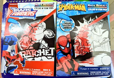 Spider-man and Transformers Color N Fun Pad Magic Reveal