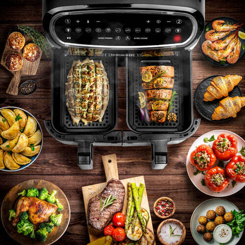 Duronic Air Fryer AF24, 9L Large Dual Zone Family Sized Cooker, Twin Drawers - Picture 7 of 7