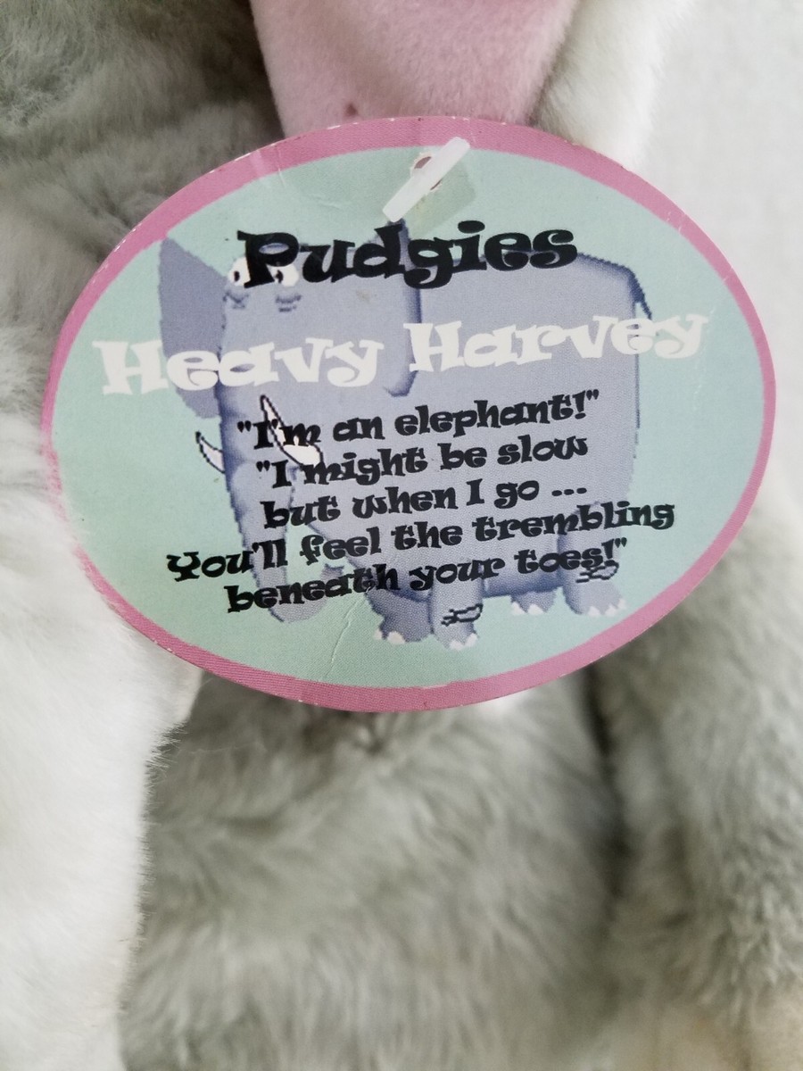 Pudgies Heavy Harvey Elephant Plush Stuffed Animal Toy 15