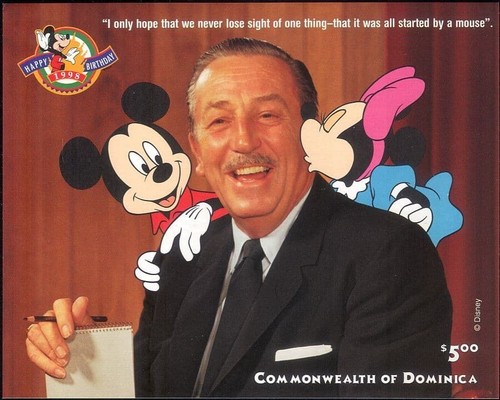 Disney 1998 Dominica - Mickey's 70th Anniversary Miniature Sheet - MNH
