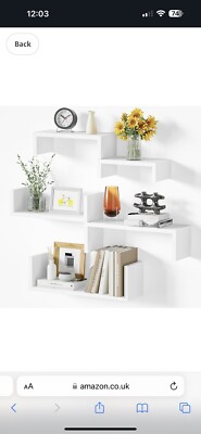 5er Set U Form Schweberegal Wandmontage Lagerraum Vitrine Regal 
