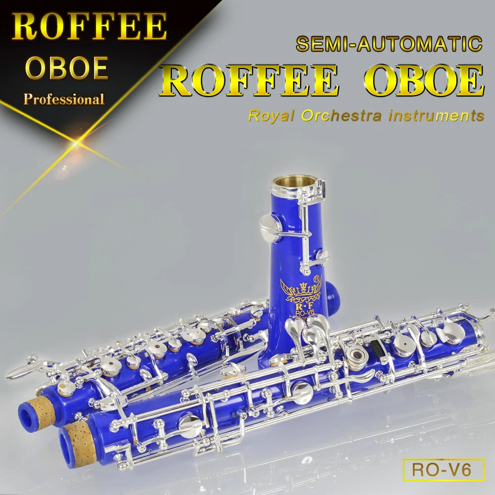 ROFFEE V6 Performance Level Blue ABS Body Silver Plated Semi Automatic Oboe