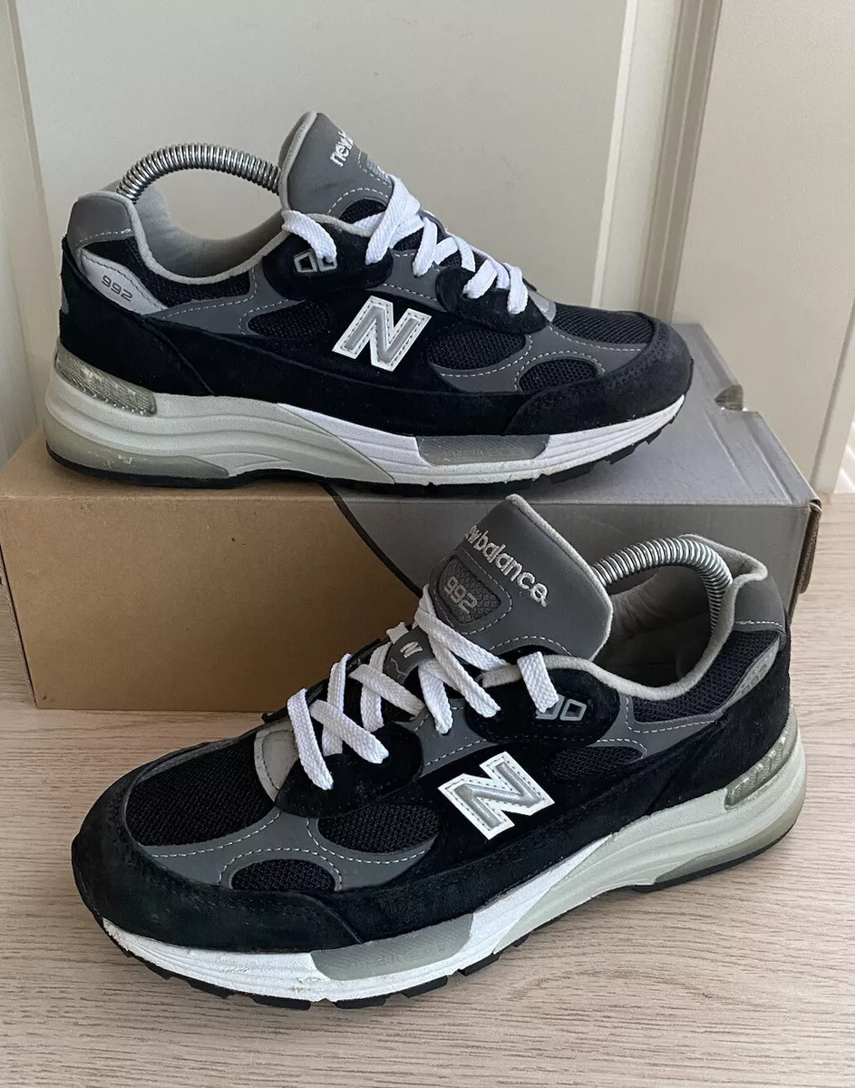 🔥RARE New Balance 992 Black /Grey Suede Sneakers M992EB - Men 6 - 7.5 W