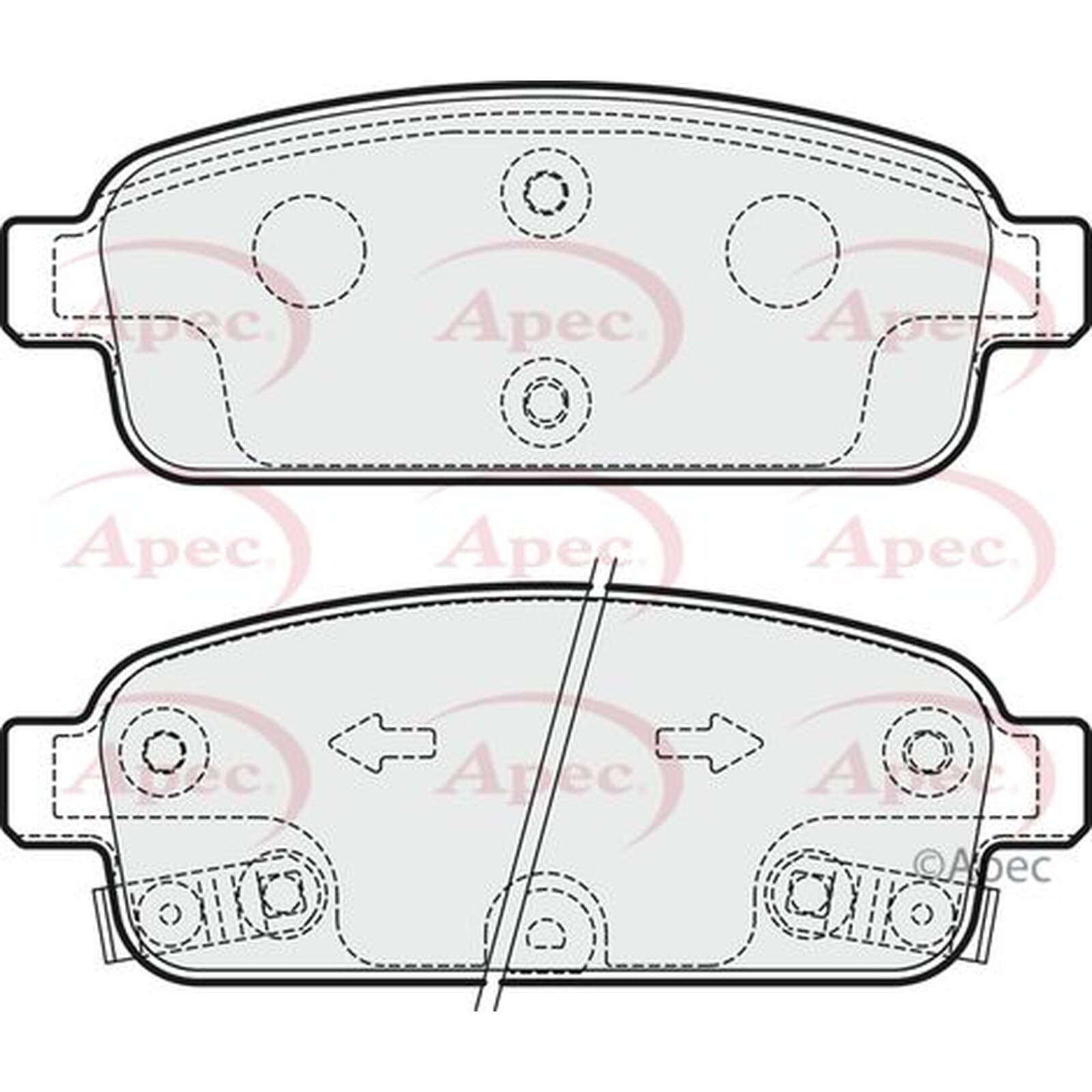 Apec Brake Pads PAD1864 - 3-year / 36,000-mile manufacturers guarantee