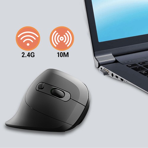 2.4GHz Wireless Vertical Mouse Ergonomic Rechargeable 3200DPI Wireless Mouse Fit - Picture 11 of 24