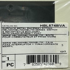 Hubbell HBL5748IVA Metal Raceway Switch And Receptacle Box, Ivory ⭐