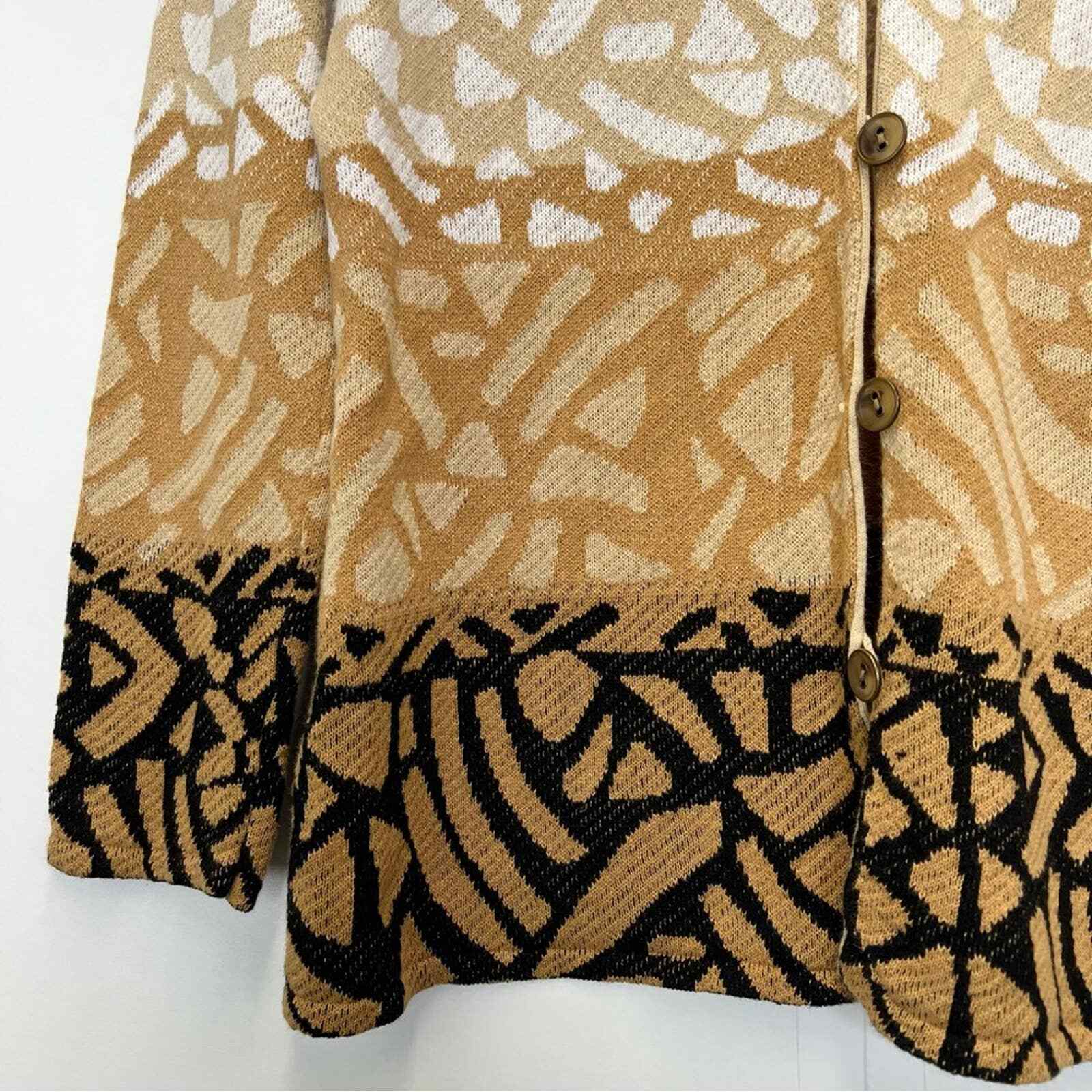 Pendleton Linen Blend Abstract Pattern Cardigan L… - image 3