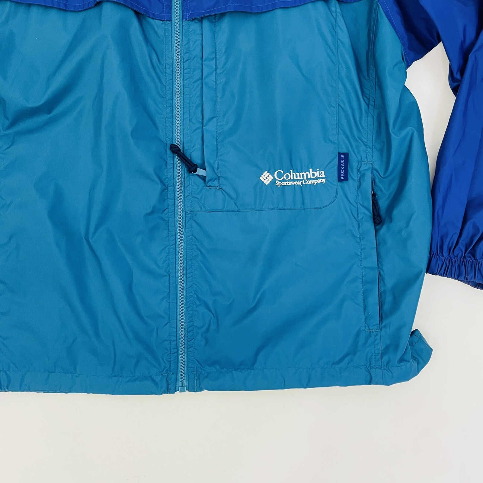 Vintage Columbia Packable Color Block Tennis Ball Zip… Gem