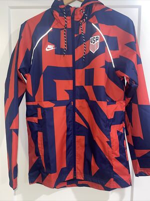 NWT Nike U.S. Soccer Jacket In Speed Red/Loyal Blue CZ4332-688 Sz