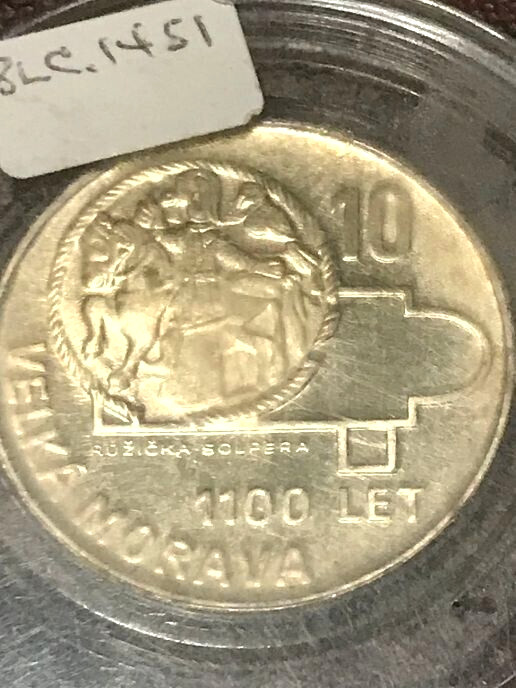 elf Czechoslovakia 10 Korun 1966 Great Moravia 1100  Proof in Original Capsule
