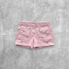 Vineyard Vines Girls Chino Whale Shorts Pink/Blue Whales Adjustable Waist Sz 10