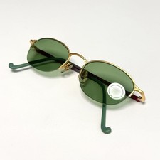 Cynthia Rowley CR12 Gold Purple Multi Green Lens Oval Sunglasses Vintage Y2K