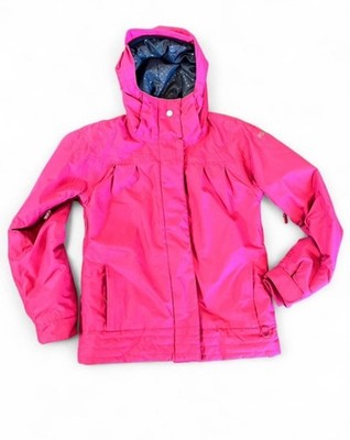 Roxy 5K Silver Snowboard Ski Jacket Coat Pink Womens Winter Medium Zip Up Snow