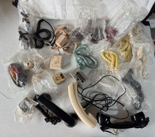 Vintage landline phone handset spring coil stretch cords lot P19 