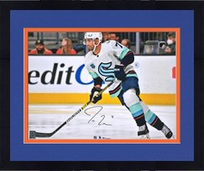 Framed Jordan Eberle Kraken Autographed 16x20 First Game vs Golden Knights Photo