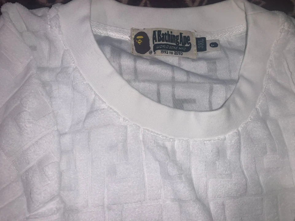 Белая футболка A Bathing Ape Bape X Fendi Zucca 2006 Nigo Kayne Pharrell Collab - Изображение 2 из 3