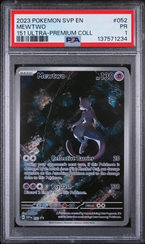 PSA 1 POP 7  2023 POKEMON SVP EN-SV BLACK STAR PROMO 052 MEWTWO 151