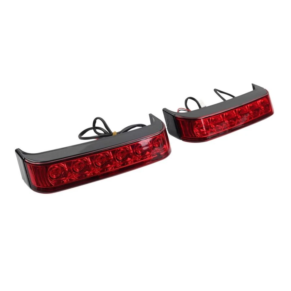 Black Saddlebag Run Brake Tail Light FIT For Harley Touring Street Glide FLHX - Image 2 of 4