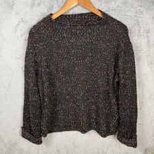 Habitat Clothes to Live In Women  s Confetti Crew Neck Sweater Small Chunky Knit