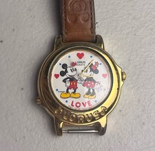 Vintage Lorus Mickey Minnie Mouse Love Watch Band Missing & Dead FOR PARTS
