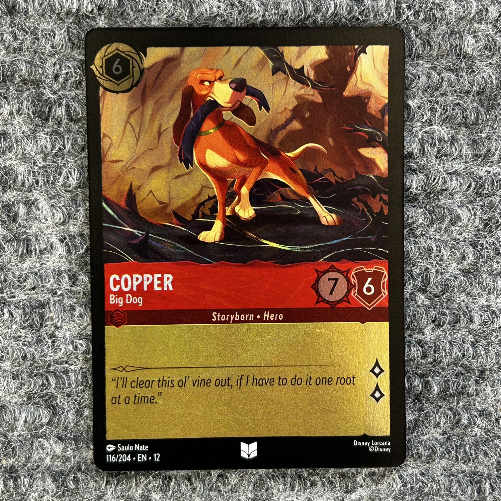 Disney Lorcana Wilds Unknown Copper Big Dog 116/204 Foil