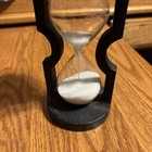 Vintage Cast-Iron and Glass 3-Minute Sand Timer, Marked MADE IN ENGLAND — photo 10