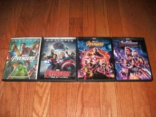 Marvel's Avengers set of 4 on DVD. 1, Age of Ultron, Infinity War & End Game