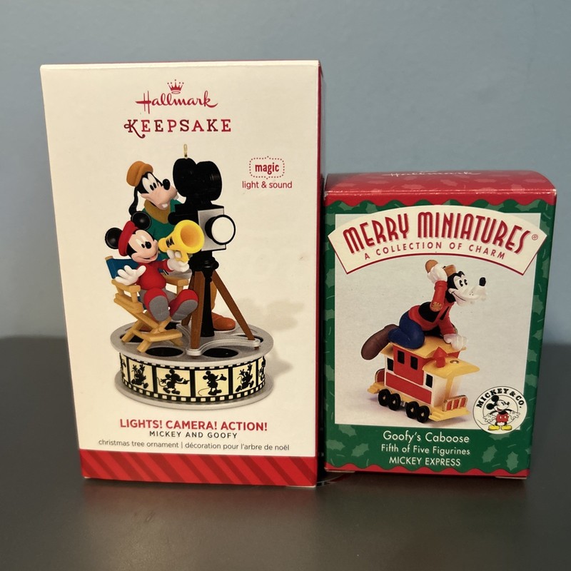 Hallmark Keepsake Ornament 2014 Mickey & Goofy & Caboose Mickey Express NIB Lot
