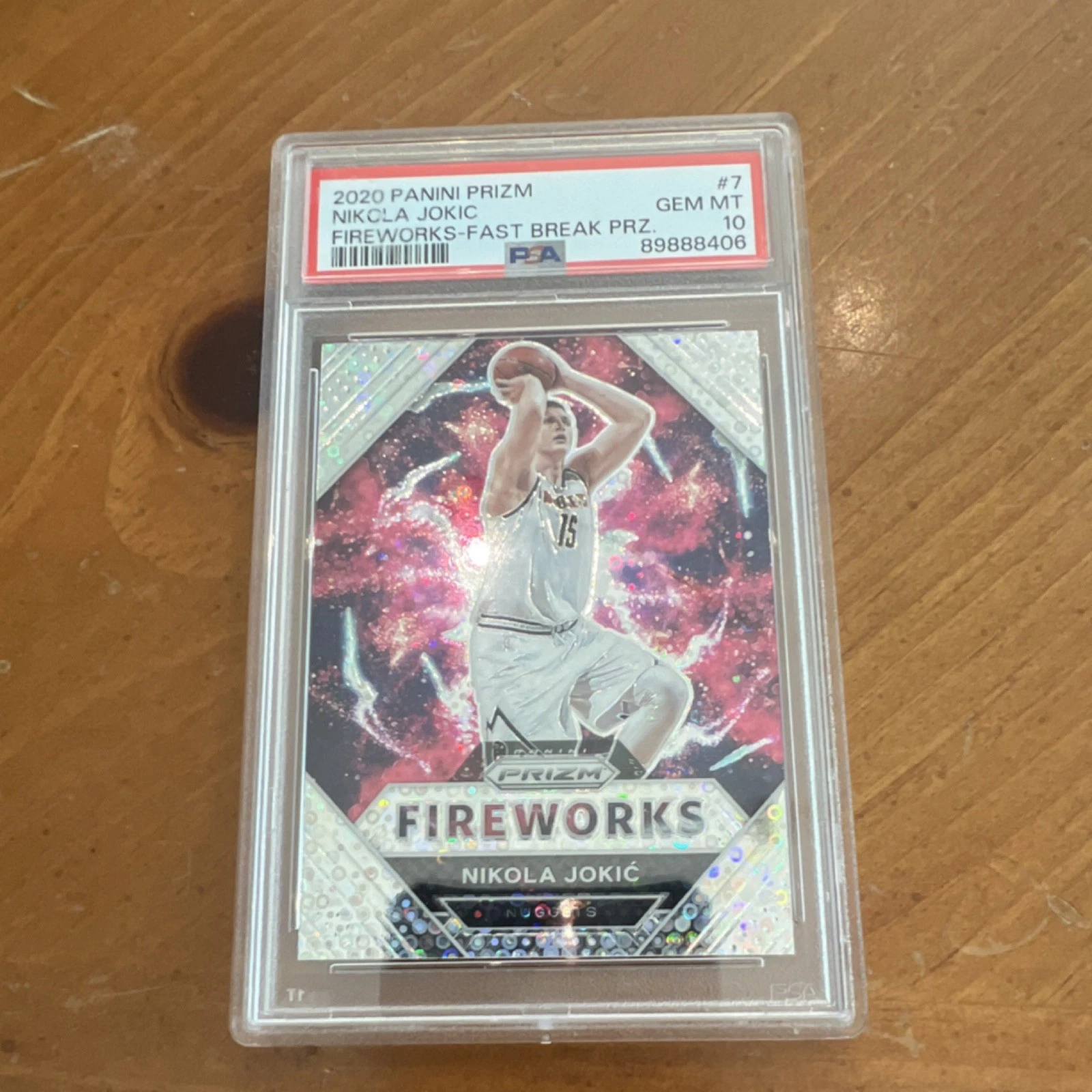 2020-21 Prizm Fireworks Nikola Jokić #7 Fast Break Prizm