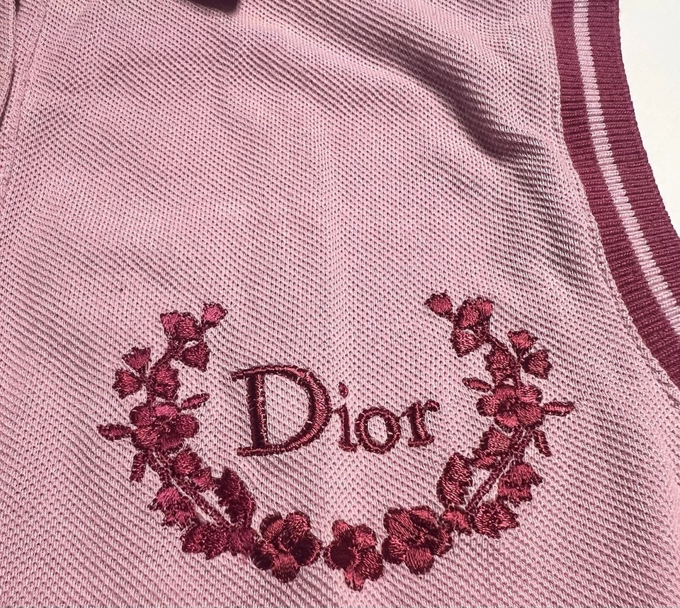Top vintage otoño 2004 Christian Dior Galliano rosa amarillo para mujer Foto 4 de 4