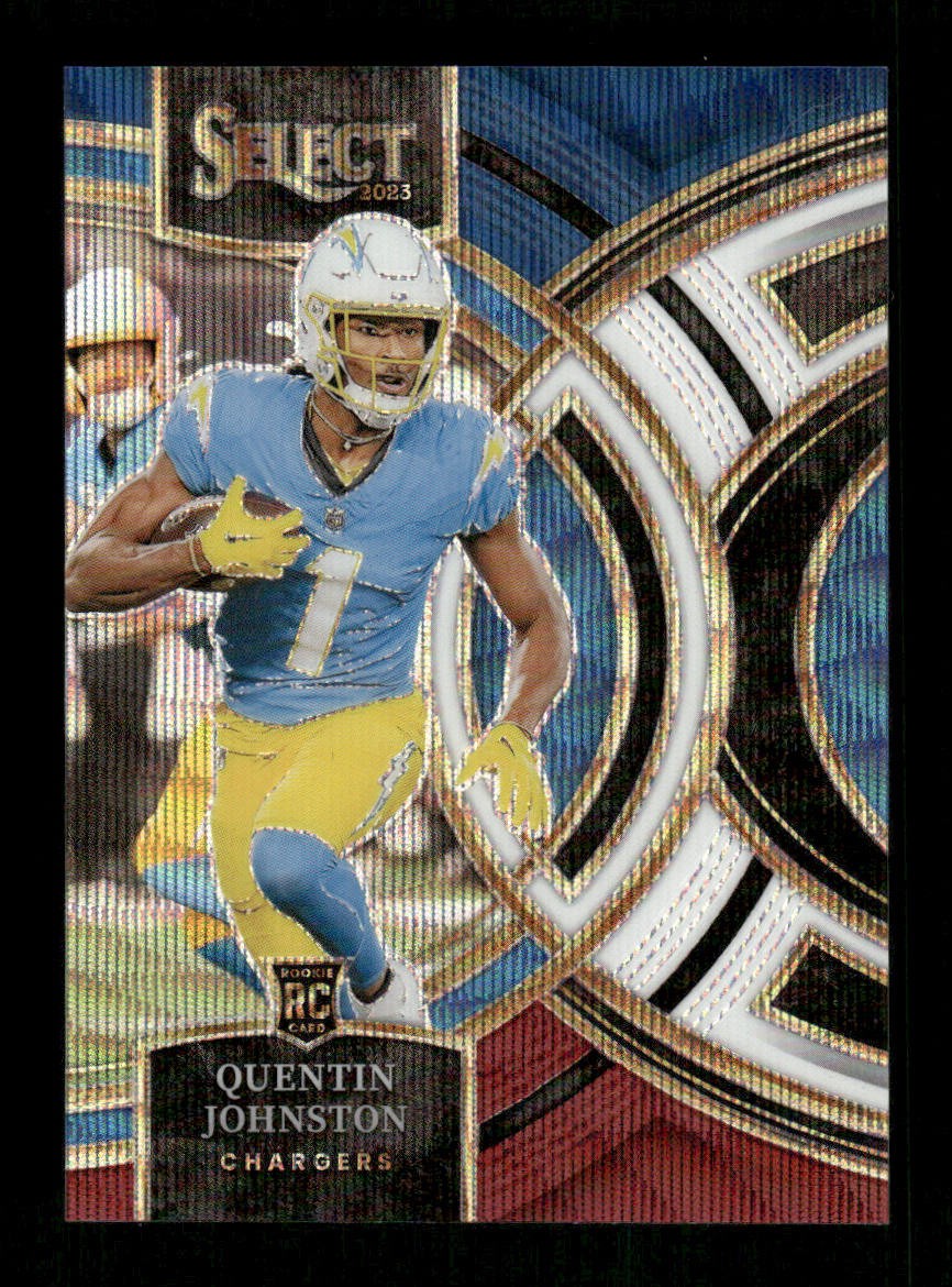 2023 Panini Select #196 Quentin Johnston Tri-Color Prizms #/225